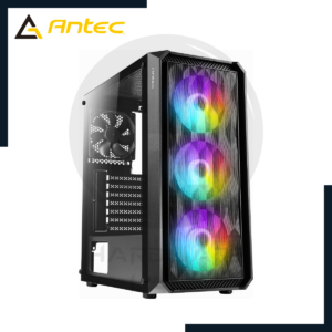 case antec nx292 mesh black s/ fuente 3 ventiladores rgb + 1 ventilador black 1