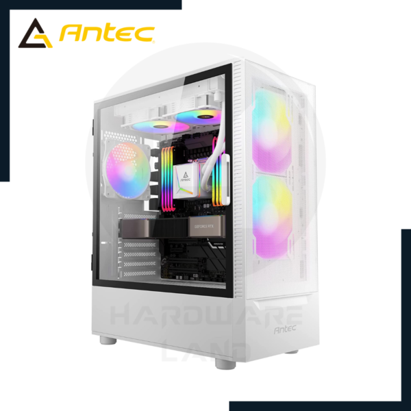 case antec nx410 mesh white s/ fuente 2 fan 140mm argb + 1 fan 120mm argb 1