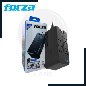 estabilizador forza fvr-1222usb 1200va 600w 8 tomas black 1