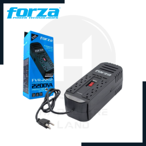 estabilizador forza fvr-2202 2200va 1100w 8 tomas black 1