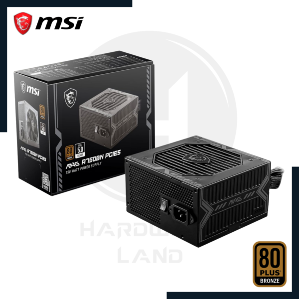 fuente de poder msi mag a750bn pcie 5.0 80 plus bronze 750w 1