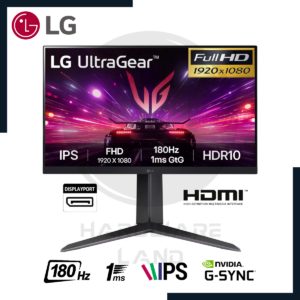 monitor gaming lg ultragear 24gs65f-b 24" 1920x1080 fhd ips 180hz 1ms hdmi displayport nvidia gsync 1
