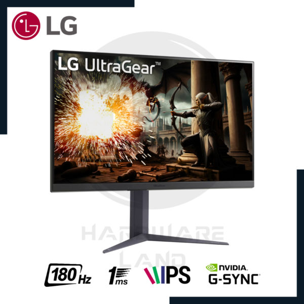 monitor gaming lg ultragear 27gs75q-b 27" 2560x1440 qhd ips 180hz 1ms hdmi displayport nvidia gsync 3