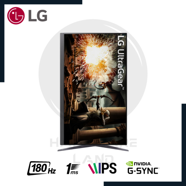 monitor gaming lg ultragear 27gs75q-b 27" 2560x1440 qhd ips 180hz 1ms hdmi displayport nvidia gsync 4