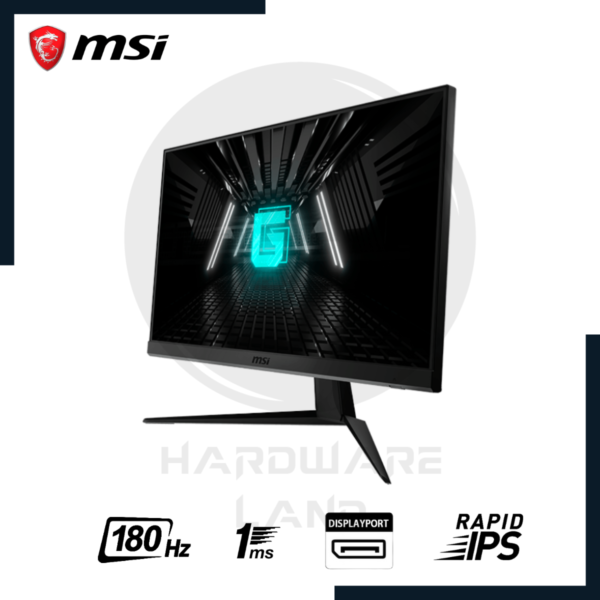 monitor gaming msi g2412f 24" 1920x1080 fhd rapid ips 180hz 1ms hdmi displayport adaptive sync 2
