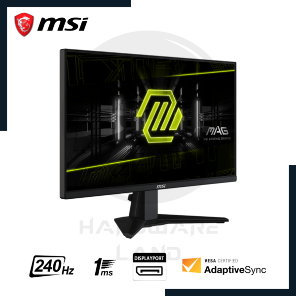 monitor gaming msi mag 255xfv 24.5" 1920x1080 fhd rapid va 240hz 1ms hdmi displayport adaptive sync 3
