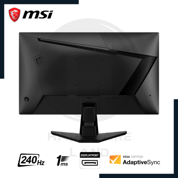 monitor gaming msi mag 255xfv 24.5" 1920x1080 fhd rapid va 240hz 1ms hdmi displayport adaptive sync 4