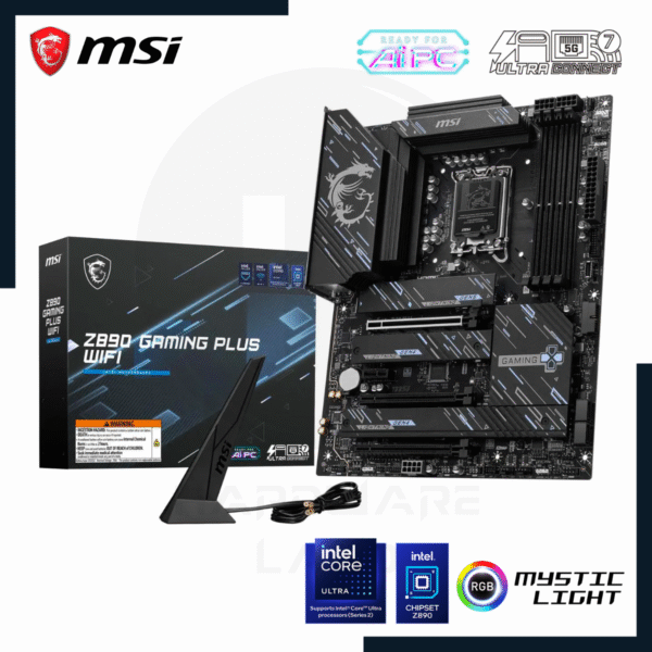 MSI Z890 GAMING PLUS WIFI DDR5 1 msi z890 gaming plus wifi ddr5