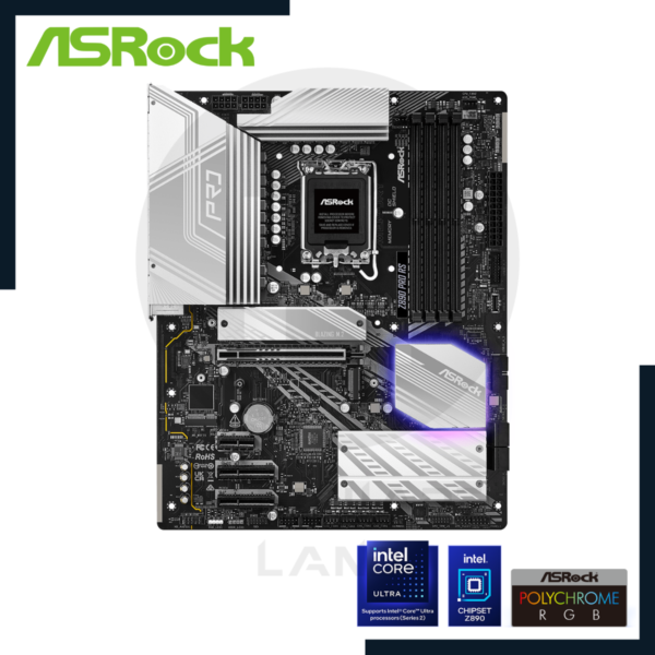 placa madre asrock z890 pro rs ddr5 lga 1851 2