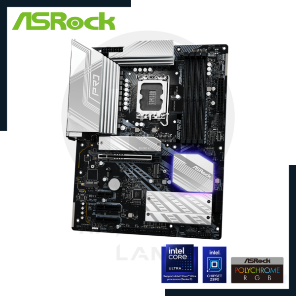 placa madre asrock z890 pro rs ddr5 lga 1851 3