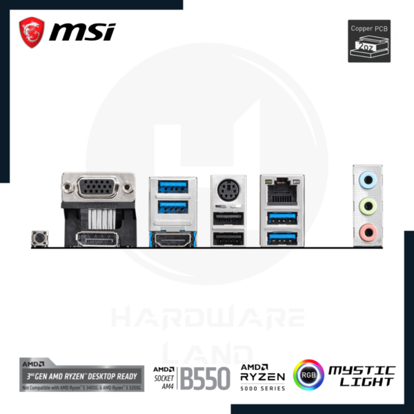 placa madre msi b550m pro-vdh ddr4 socket am4 4