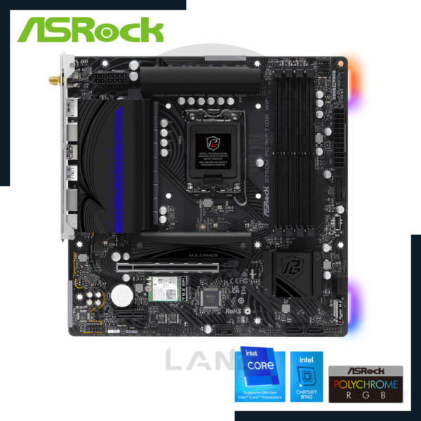 placa madre asrock b760m pg riptide wifi d5 2