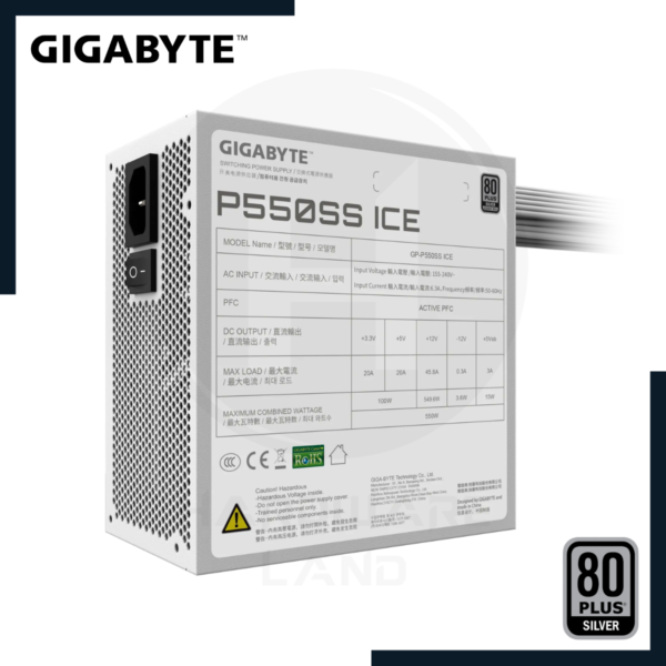 fuente gigabyte p550ss ice 80 plus silver 550w 4