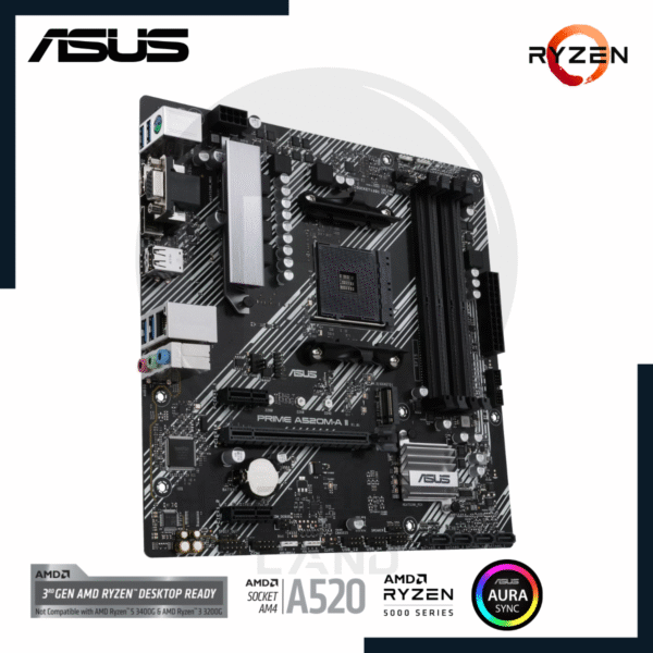 ASUS PRIME A520M-A II CSM 3 asus prime a520m-a ii csm ddr4 3