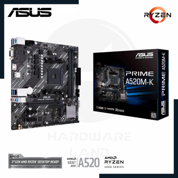 ASUS PRIME A520M-K 1 asus prime a520m-k ddr4