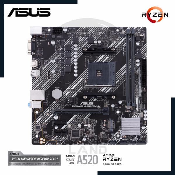 ASUS PRIME A520M-K 2 asus prime a520m-k ddr4 2