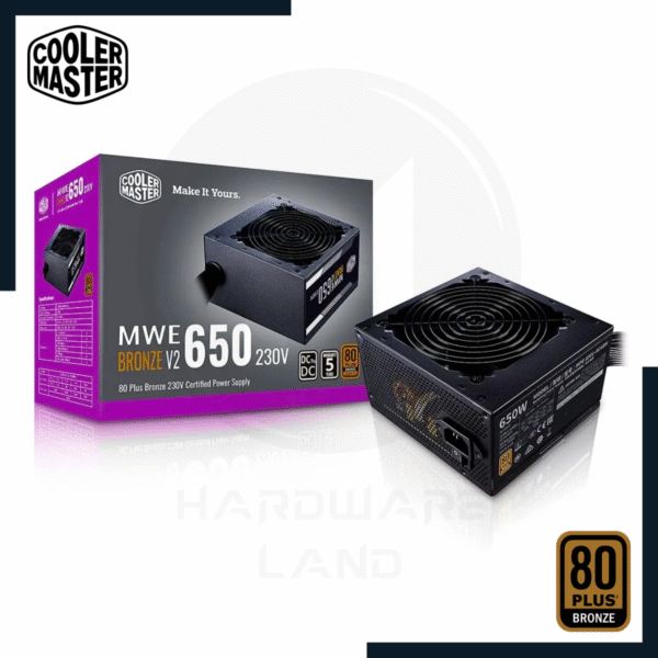 COOLER MASTER MWE V2 230V 650 80 PLUS BRONZE 650W 1 cooler master mwe v2 230v 650 80 plus bronze 1
