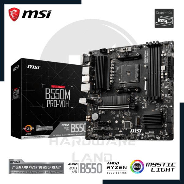 MSI B550M PRO-VDH 1 msi b550m pro-vdh ddr4