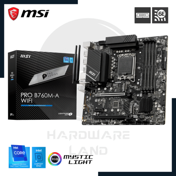 MSI PRO B760M-A WIFI DDR5 1 msi pro b760m wifi ddr5 1
