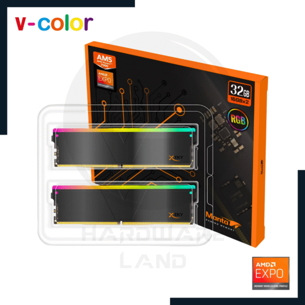 V-COLOR MANTA XSKY RGB 2x16GB DDR5 6000MHZ ram vcolor manta xsky rgb 16gb