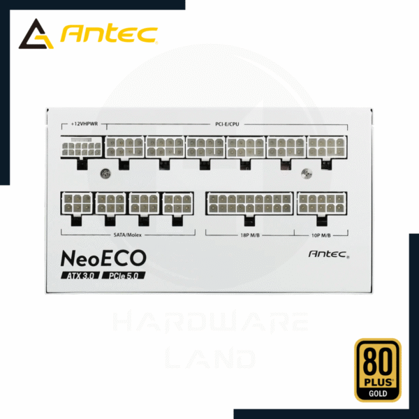 ANTEC NEOECO NE1000G WHITE 80 PLUS GOLD 1000W 2 antec neoeco ne1000g white 2